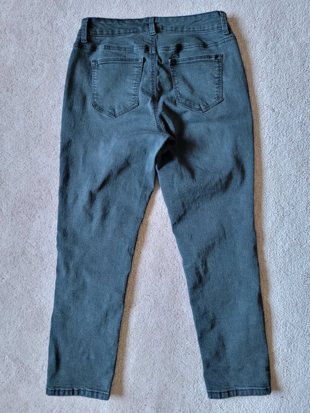Style & Co Petite Curvy Ankle Floral Embroidered Stretch Black Jeans 4P - Picture 4 of 8